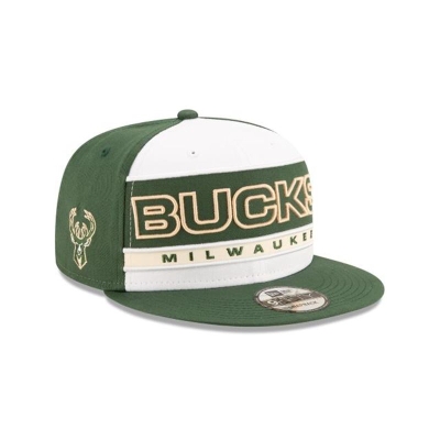 Milwaukee Bucks Gorra | New Era NBA Stripe 9fifty Snapback Cap Mexico - Verdes